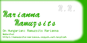 marianna mamuzsits business card